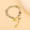 Elegant Commute Heart Shape Eye 18K Gold Plated 304 Stainless Steel Stone  Bracelets