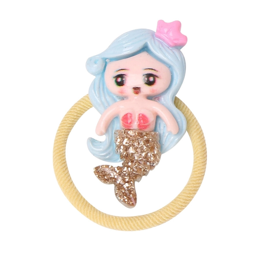 princess sweet hippocampus mermaid shell cloth resin hair tie