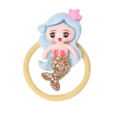 princess sweet hippocampus mermaid shell cloth resin hair tie