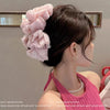 simple style bow knot cloth patchwork hair claws