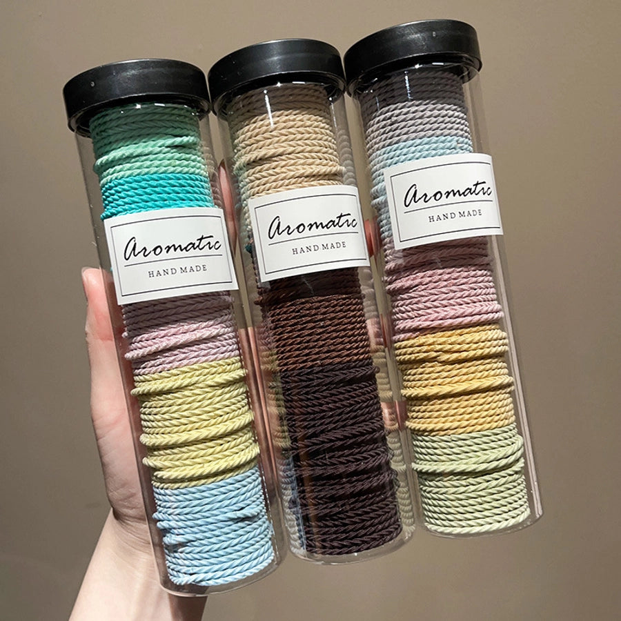 Canned rubber band women's tie head high elastic durable hair rope tie head  new rubber band high ponytail hair rope hair ring