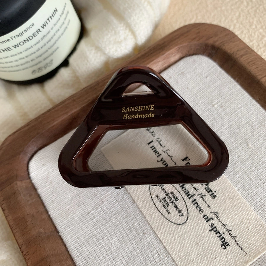 Women's Korean Style Triangle Acetic acid sheets Hair Claws