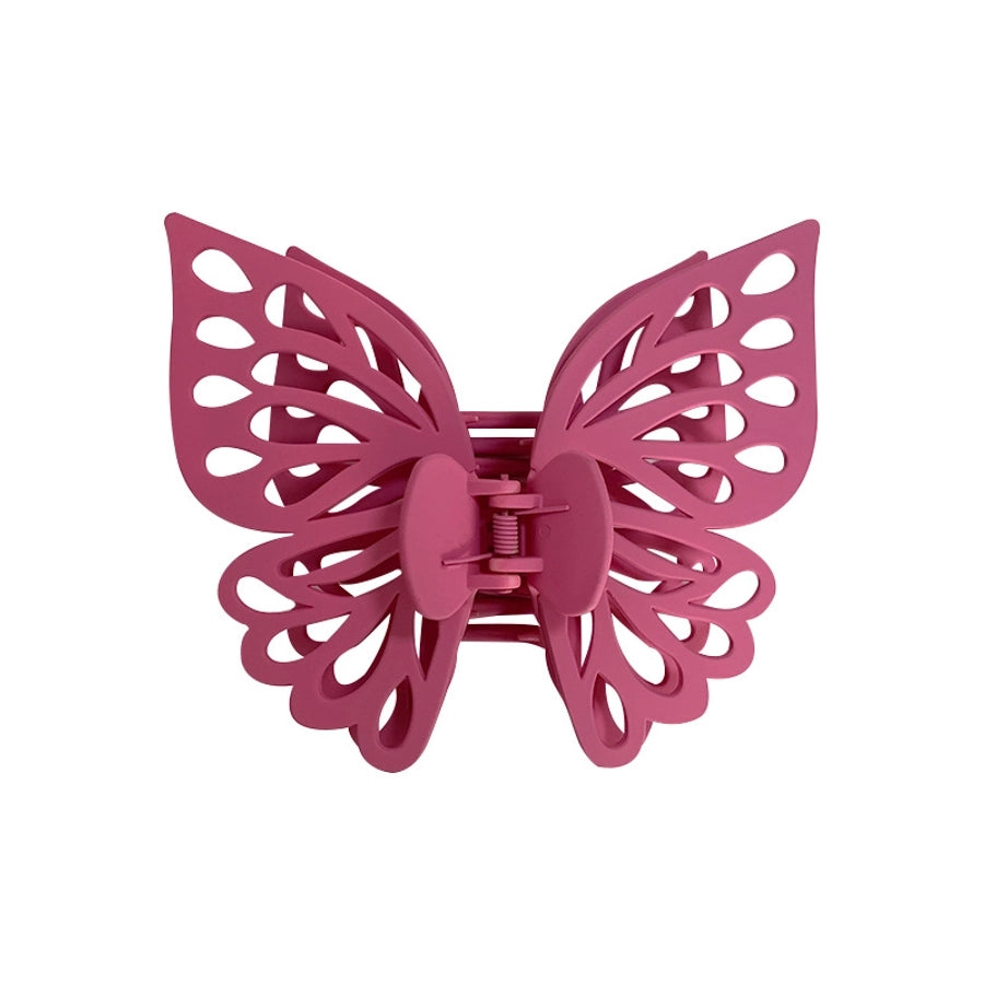 cute sweet butterfly plastic stoving varnish hair claws