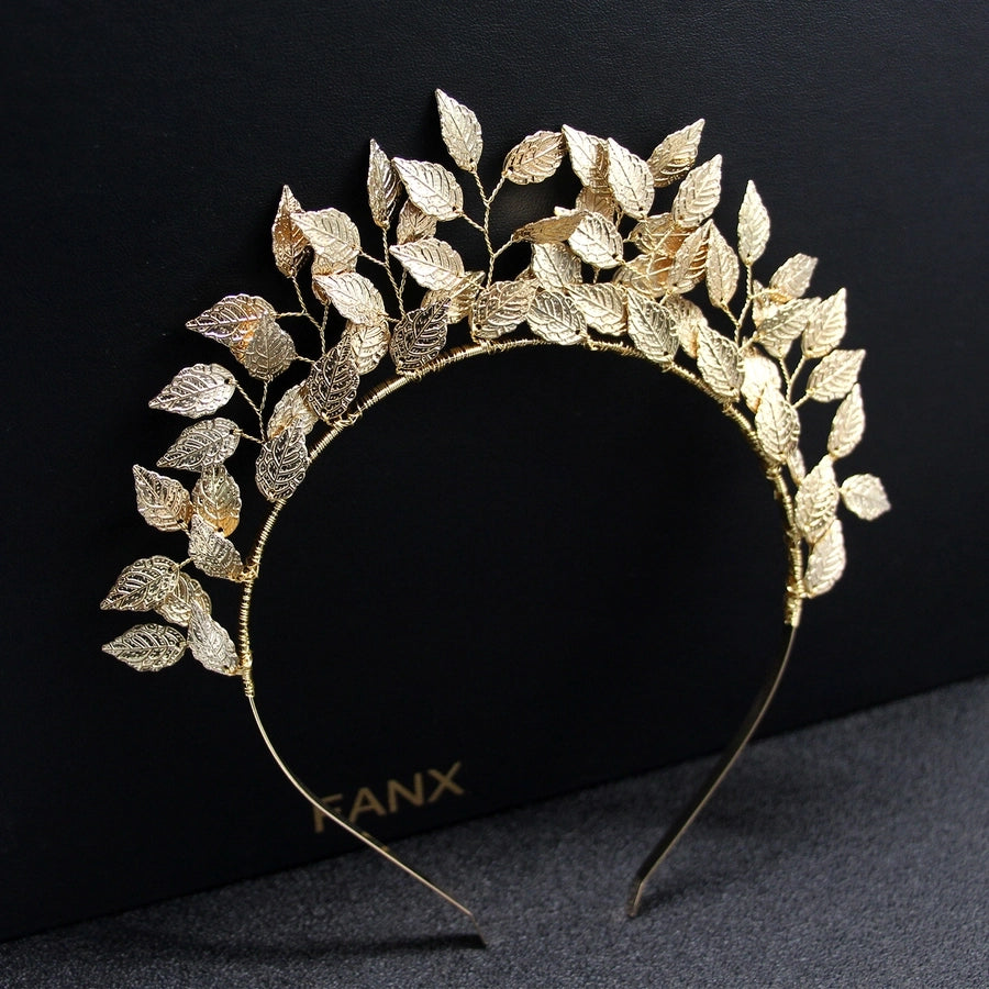 fashion leaf alloy hair band 1 piece