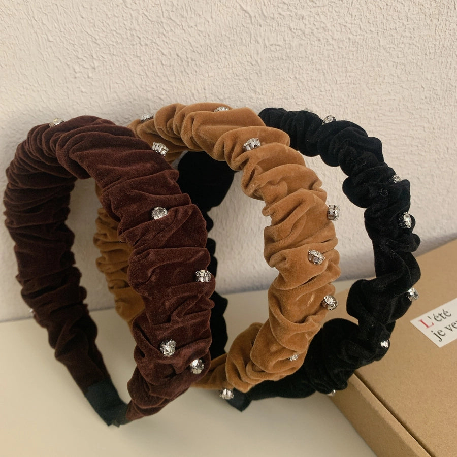 Women's Elegant Simple Style Solid Color Geometric Cloth Hair Band