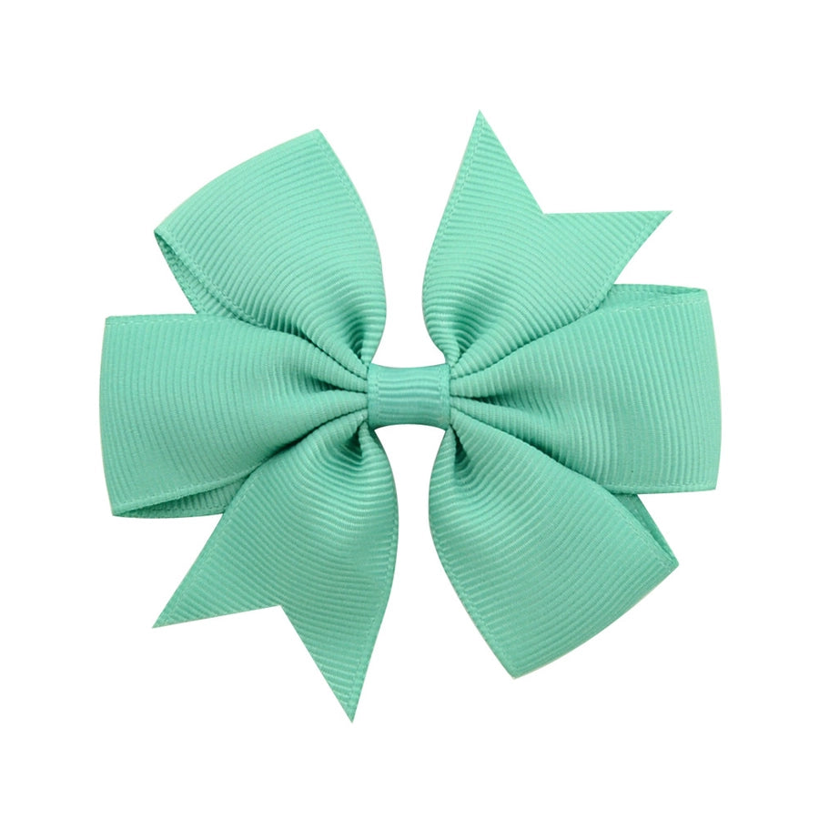 fashion solid color bow knot cloth hair clip 1 piece