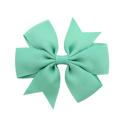 fashion baby v-shaped ribbed ribbon bow hairpin hair accessories