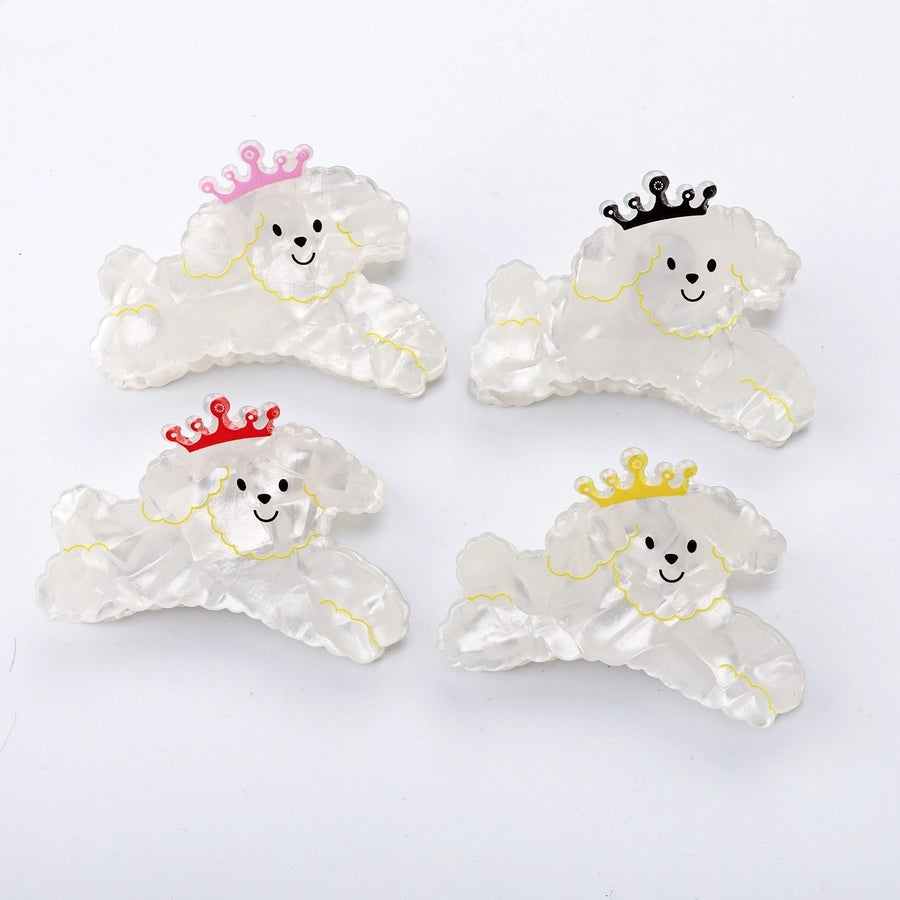 simple style dog crown pvc hair claws 1 piece