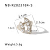 Jewelry IG Style Simple Style Pea 304 Stainless Steel Artificial Pearls 18K Gold Plated Inlay Open Rings