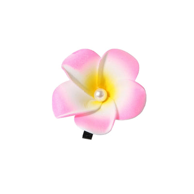 Women's Sweet Flower Plastic Metal Inlay Pearl Hair Clip