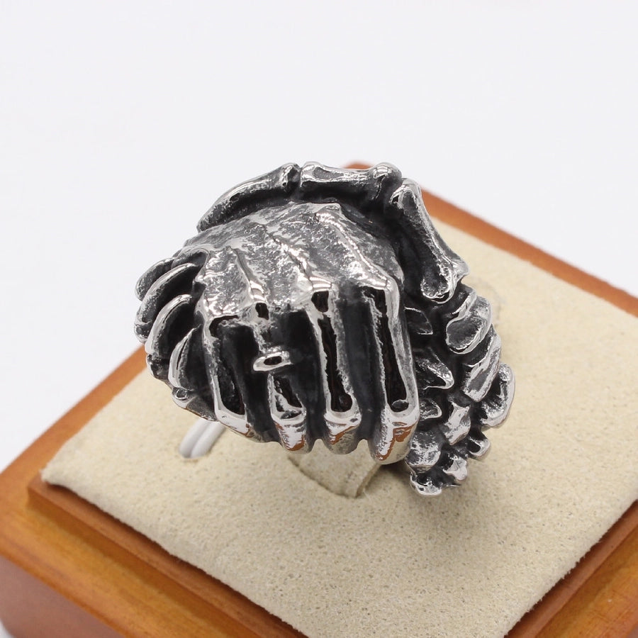 Jewelry Retro Punk Hand Skeleton 304 Stainless Steel Rings