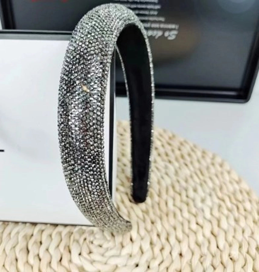 Women's Simple Style Classic Style Solid Color Alloy Rhinestone Inlay Hair Band