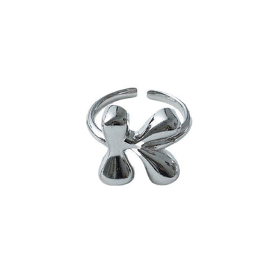 Copper Brass 18K Gold Plated Letter Open Rings