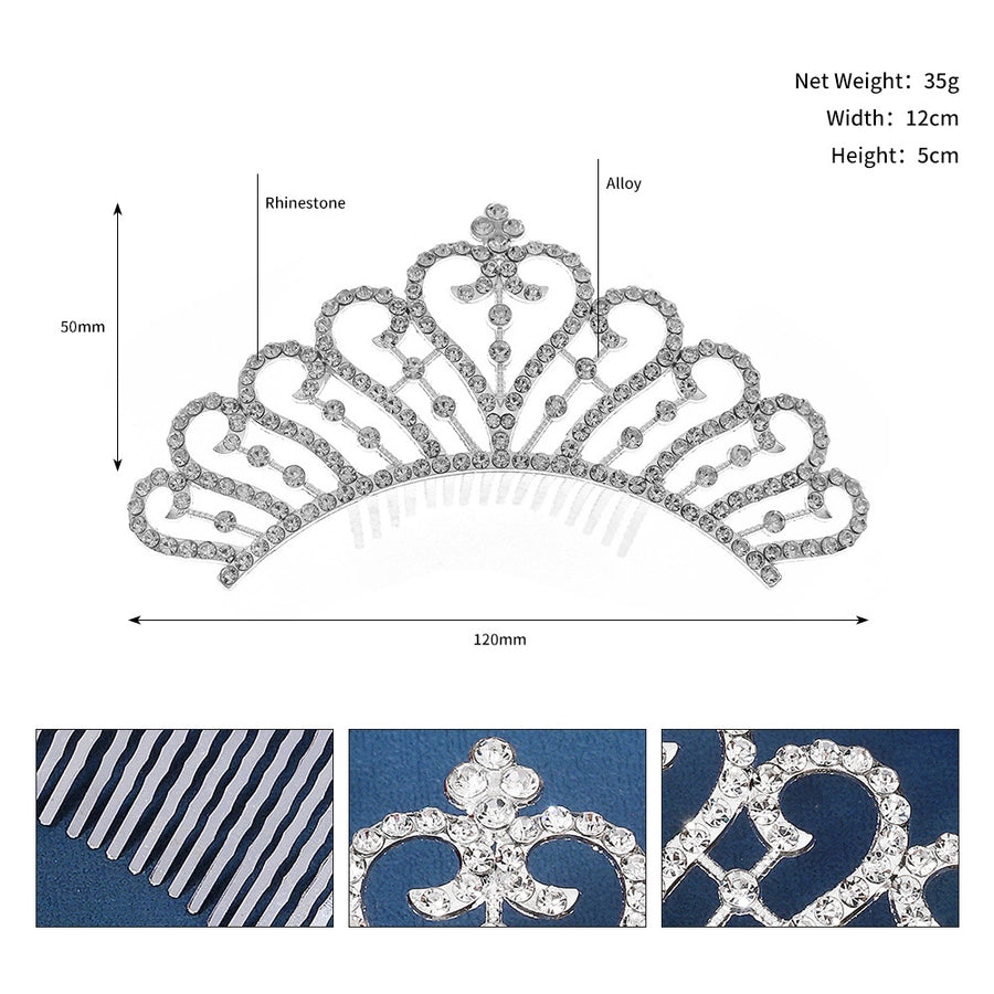 princess crown alloy plating rhinestones crown 1 piece