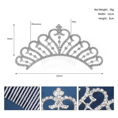 princess crown alloy plating rhinestones crown 1 piece