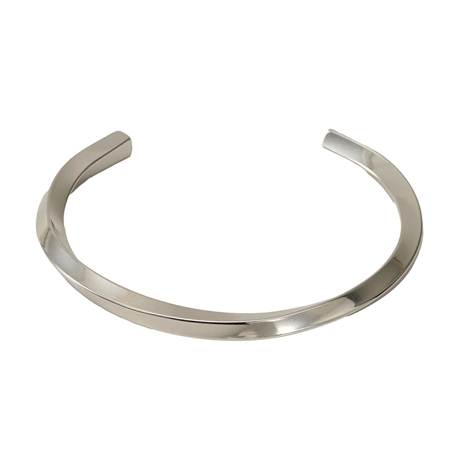 Elegant Romantic Geometric Solid Color 18K Gold Plated 304 Stainless Steel  Bangle