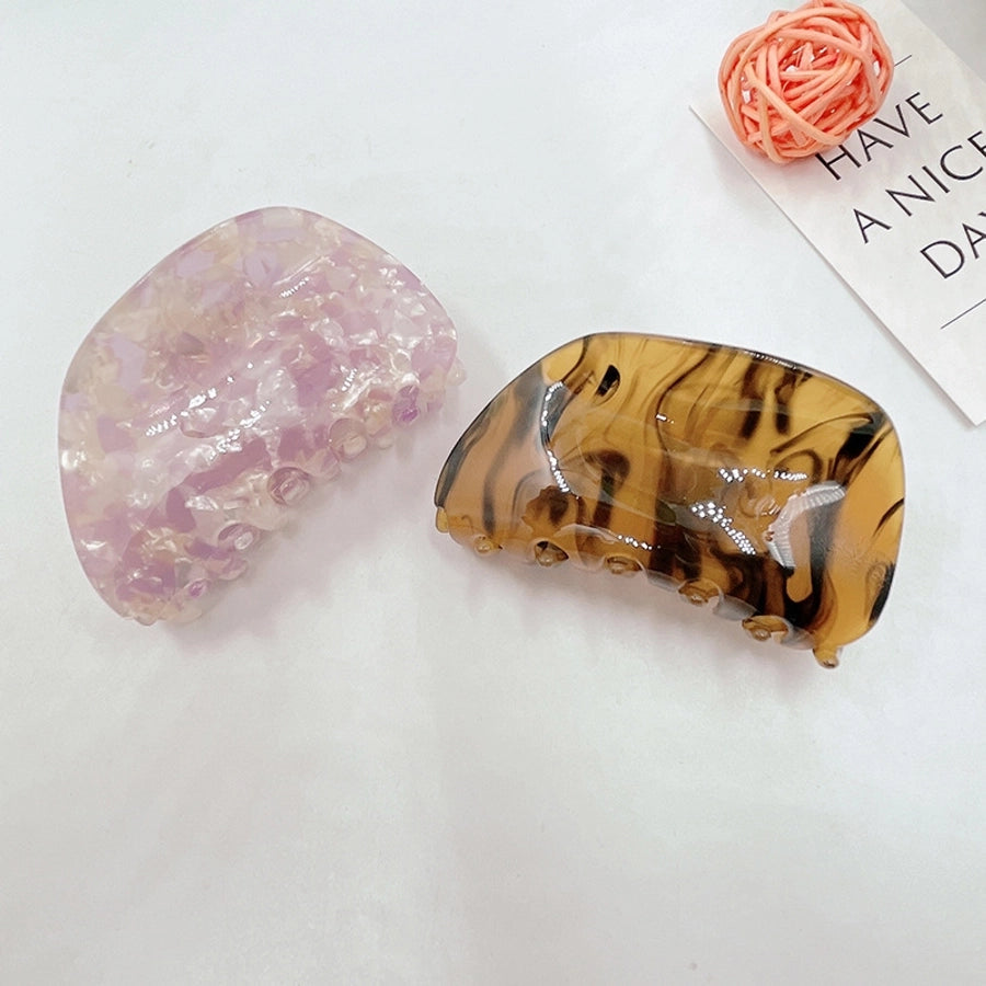 retro marble arylic handmade hair claws 1 piece
