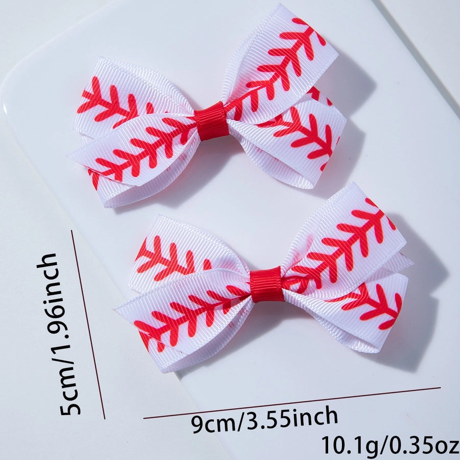 children's bow hair accessories girls' rugby dovetail hairpin cheerleading accessories metal duckbill clip