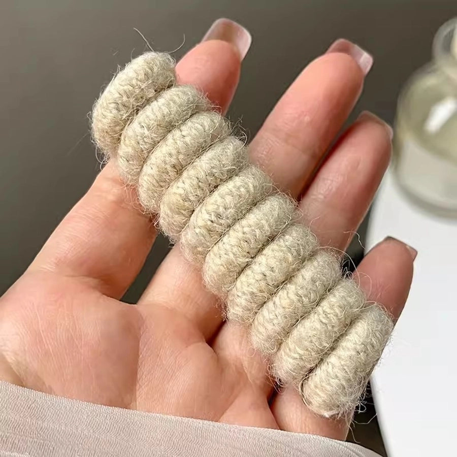 Wool telephone line head rope hair braiding artifact  new rubber band Japanese straight hair band dopamine hair accessories