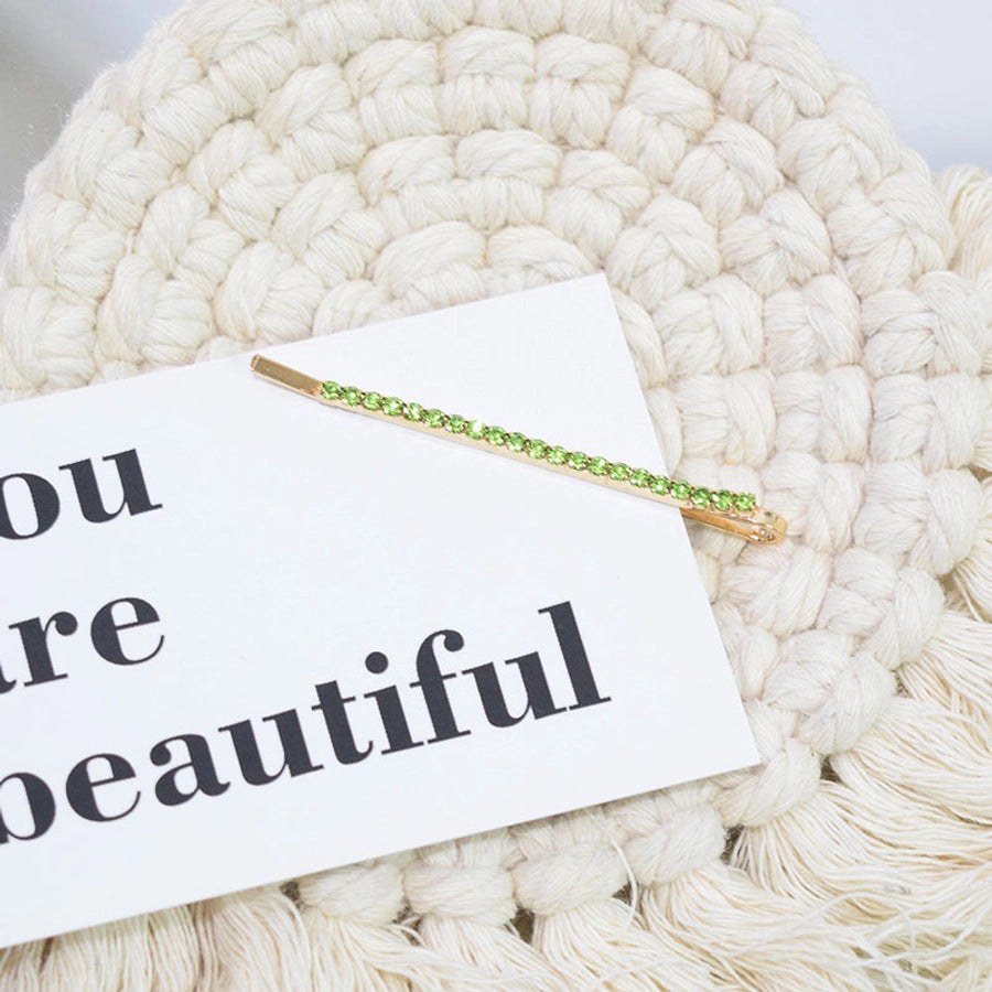 fashion leaf moon bow knot imitation pearl alloy rhinestone hair clip 1 piece