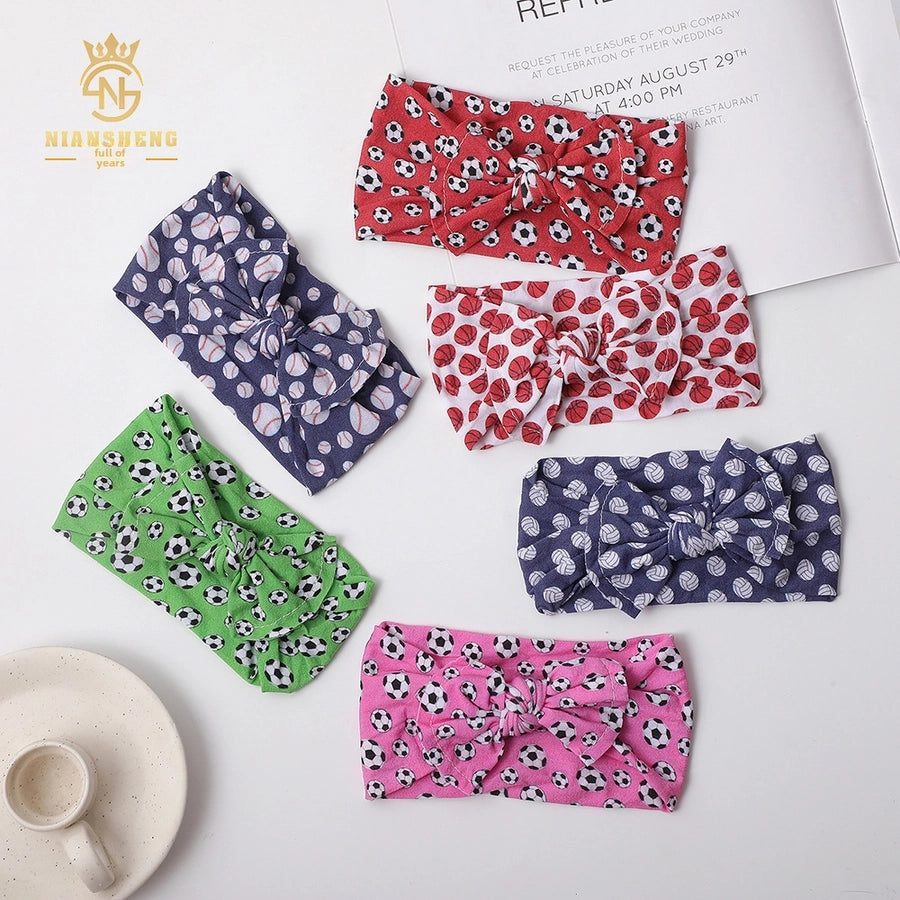 New  children's headdress jacquard soft hair tie bow hair band baby newborn headband baby hair band