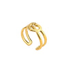 Jewelry Elegant Heart Shape Titanium Steel Open Rings