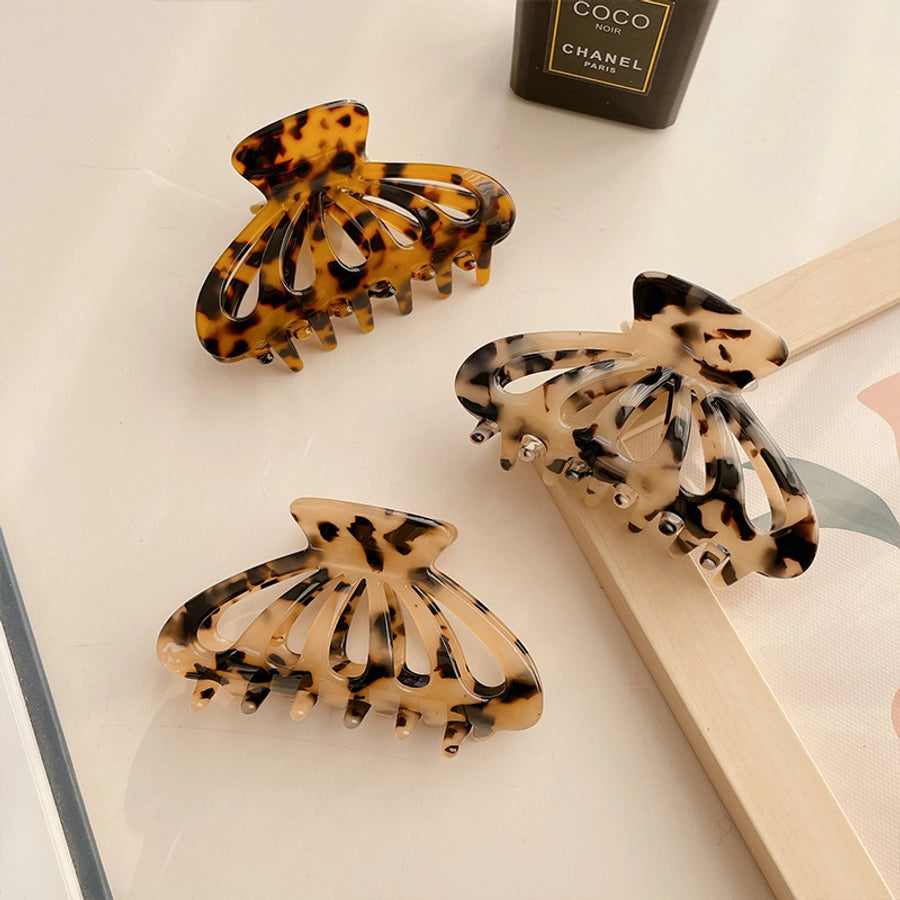 Women's Simple Style Marble Acetic acid sheets Handmade Hollow Out Hair Claws