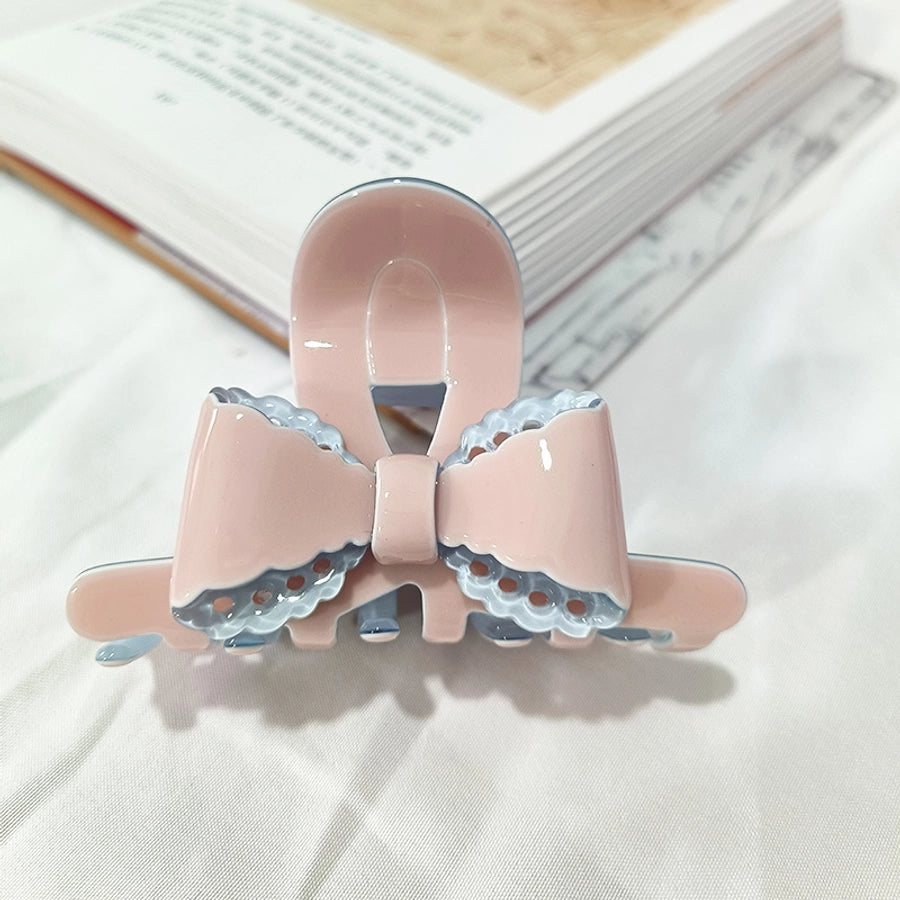 Women's Casual Simple Style Streetwear Geometric Bow Knot Acetic acid sheets Handmade Hair Claws