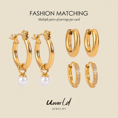 1 Set Simple Style Classic Style Geometric 304 Stainless Steel Earrings