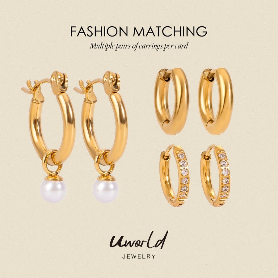 1 Set Simple Style Classic Style Geometric 304 Stainless Steel Earrings