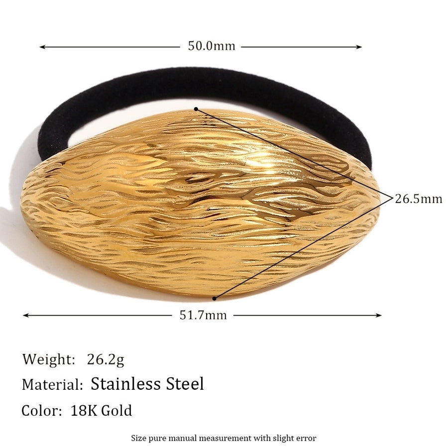 Women's IG Style Retro Geometric Solid Color 304 Stainless Steel Plating Hair Tie