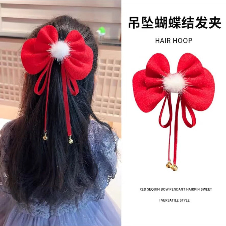 sweet bow knot cloth hair clip