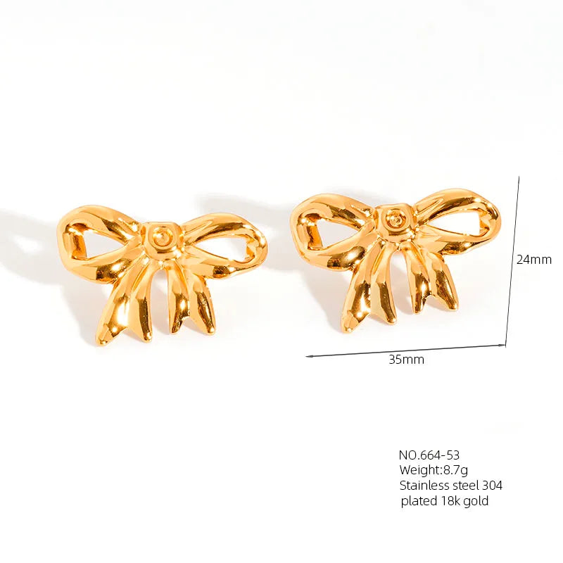 1 Pair Casual Simple Style Classic Style Geometric Square 304 Stainless Steel 18K Gold Plated Imitation Gold  Ear Studs