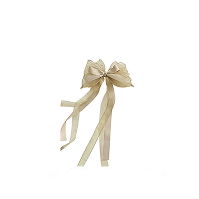 sweet solid color cloth bowknot hair clip