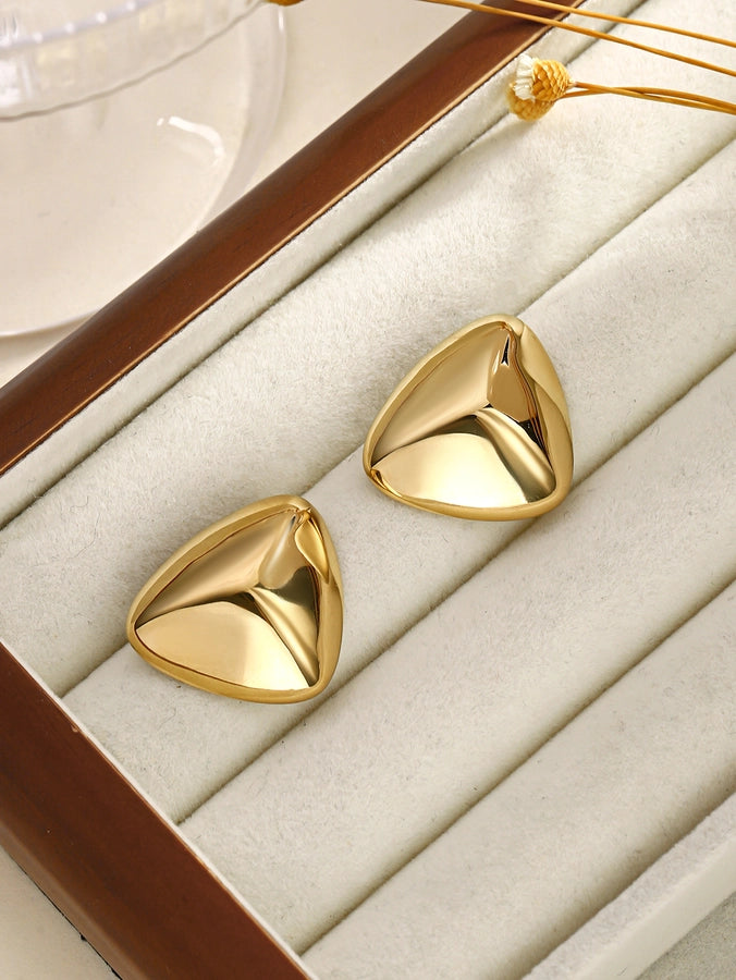 1 Pair Casual Romantic Solid Color Geometric 304 Stainless Steel Ear Studs