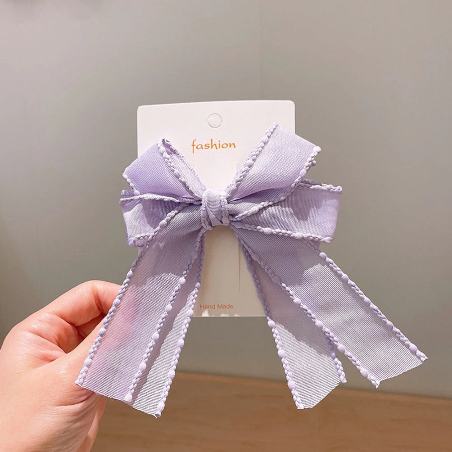 kid's elegant cute bow knot cloth ribbon hair clip