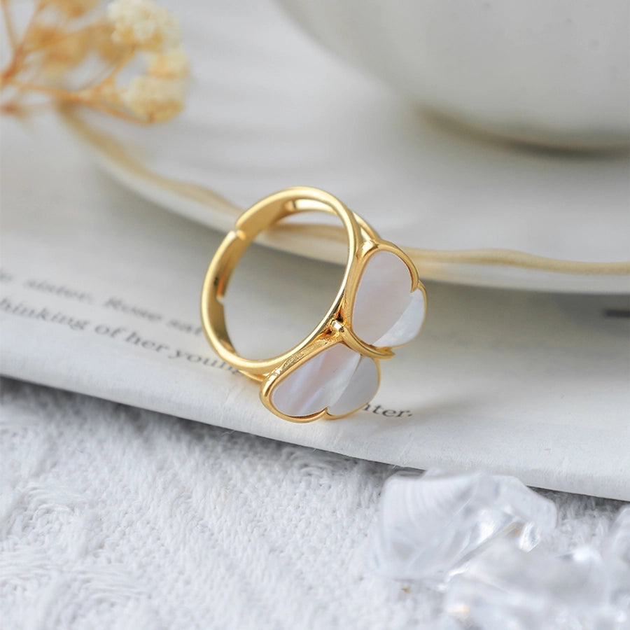 Jewelry Sweet Butterfly 304 Stainless Steel 14K Gold Plated Plating Rings