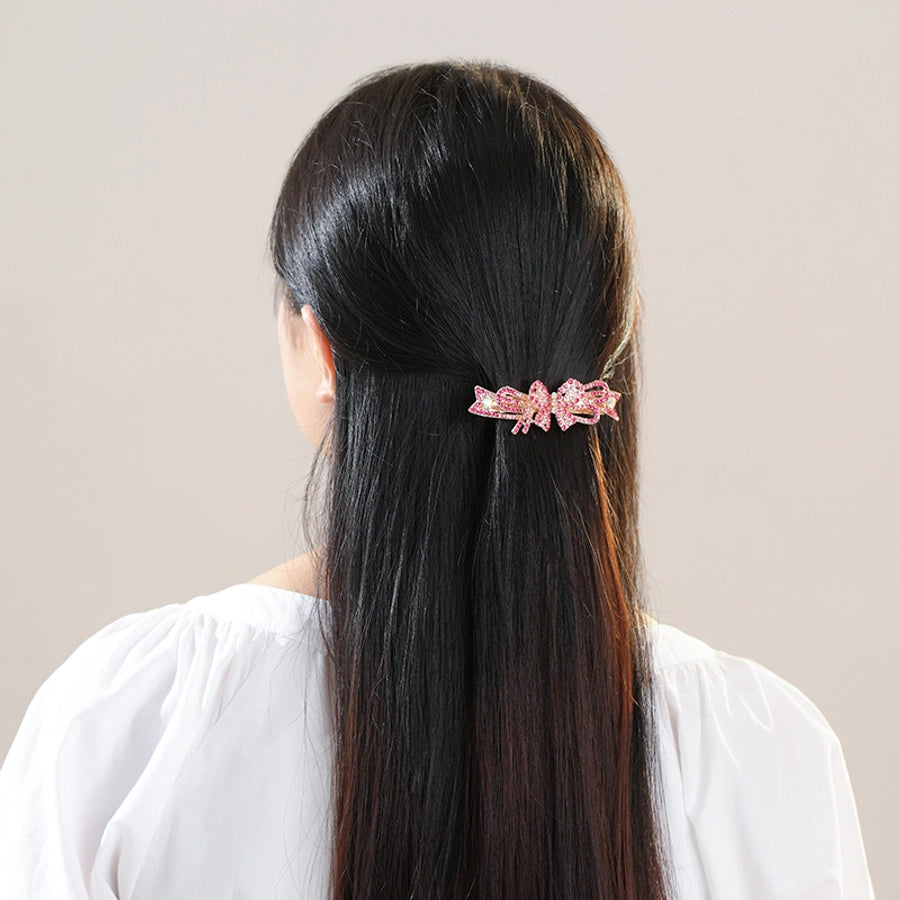 Women's Elegant Bow Knot Alloy Inlay Rhinestones Zircon Hair Clip