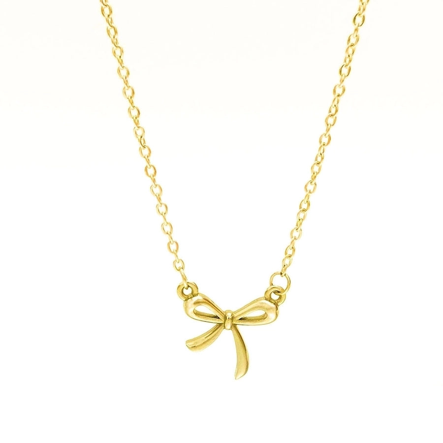 Jewelry Streetwear Bow Knot 304 Stainless Steel Plating Bracelets Anklet Necklace