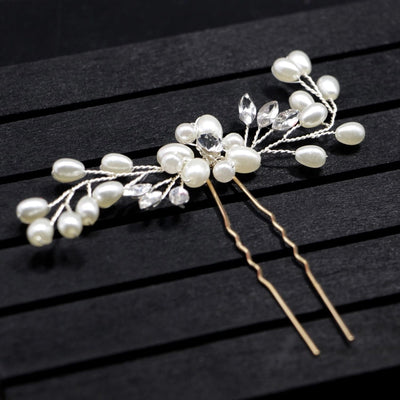 Europe and the United States  Gold Fork White line U-shaped hairpin hair pin headwear factory outlet