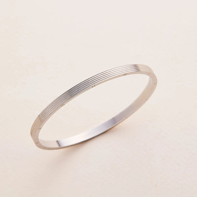 Casual Simple Style Solid Color Titanium Steel Bangle In Bulk