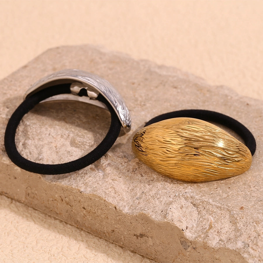 Women's IG Style Retro Geometric Solid Color 304 Stainless Steel Plating Hair Tie