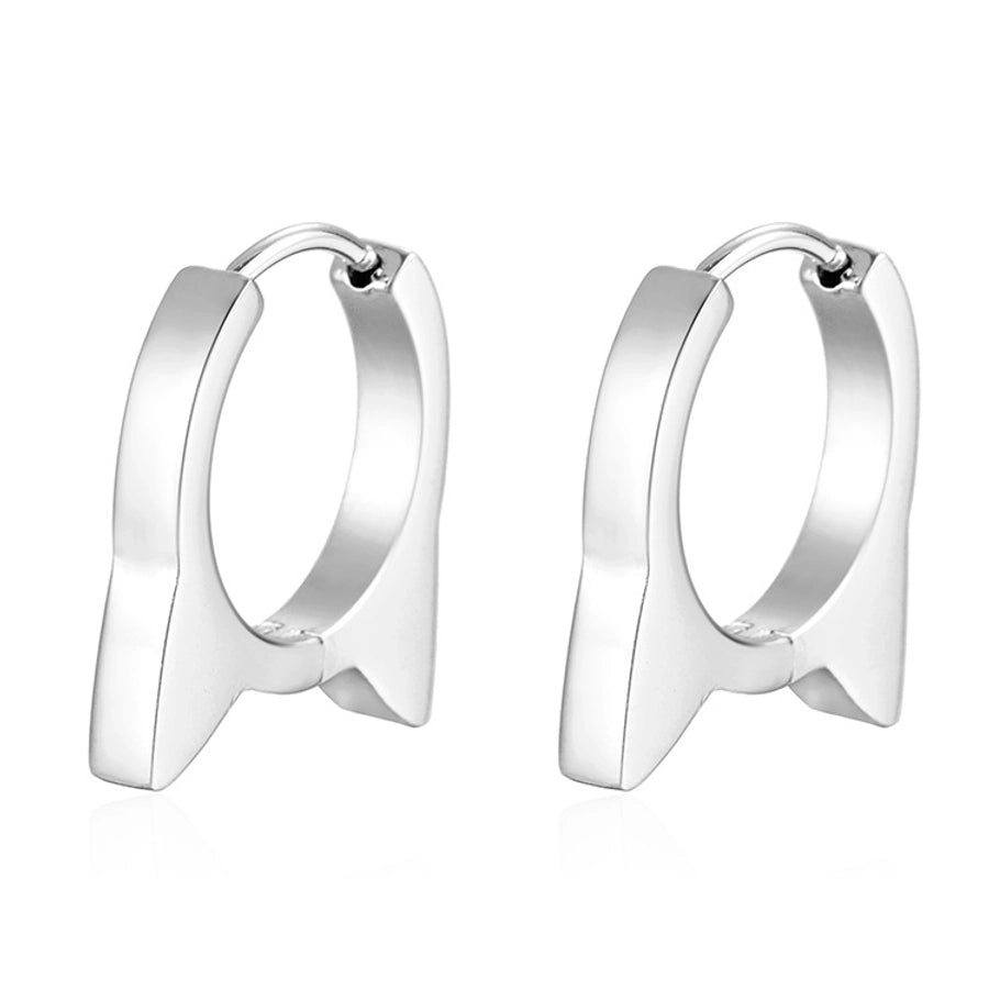 1 Pair Cute Solid Color Polishing 304 Stainless Steel 18K Gold Plated Earrings