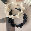 fashion solid color gauze pleated hair band 1 piece