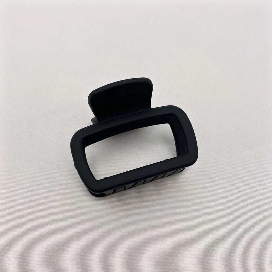 Simple square frosted rubber paint clip large small size back head high horsetail shark clip hair accessories hair clip