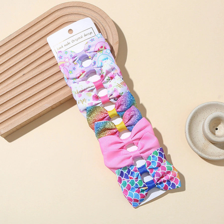 Girl'S Sweet Korean Style Bow Knot Polyester Hair Clip