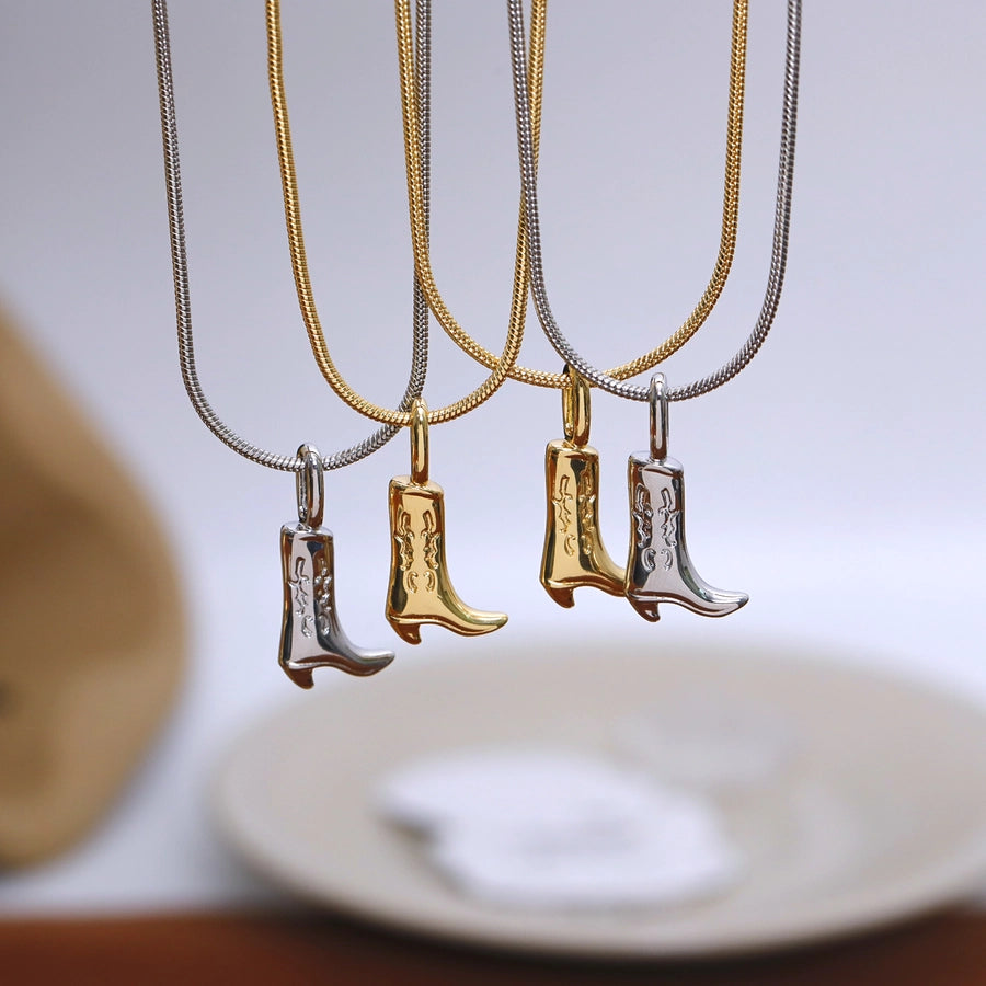 Jewelry Casual Hip-Hop Boots Copper Copper 14K Gold Plated White Gold Plated Pendant Necklace