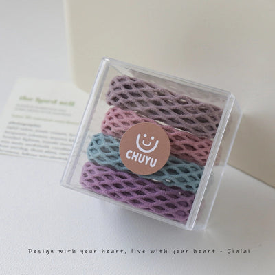 Korean style wide hair rope female Four Seasons adult ponytail leather cover headband simple temperament hair band high elastic durable rubber band