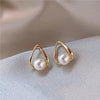 1 pair elegant simple style streetwear flower bow knot plating inlay alloy artificial pearls zircon ear studs
