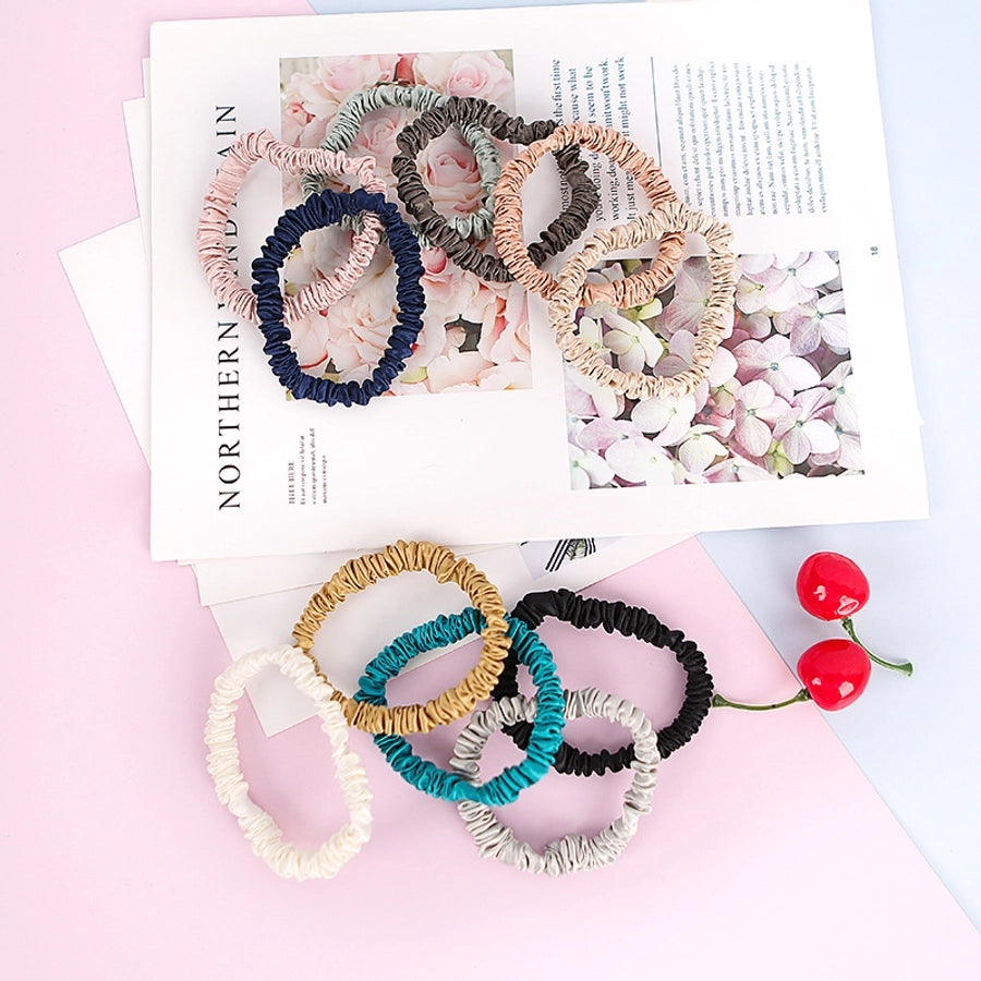 Women's Simple Style Solid Color 100%  Silk Hair Tie